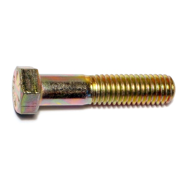 Midwest Fastener Grade 8, 7/16"-14 Hex Head Cap Screw, Zinc Yellow Steel, 2 in L, 25 PK 00713 - main